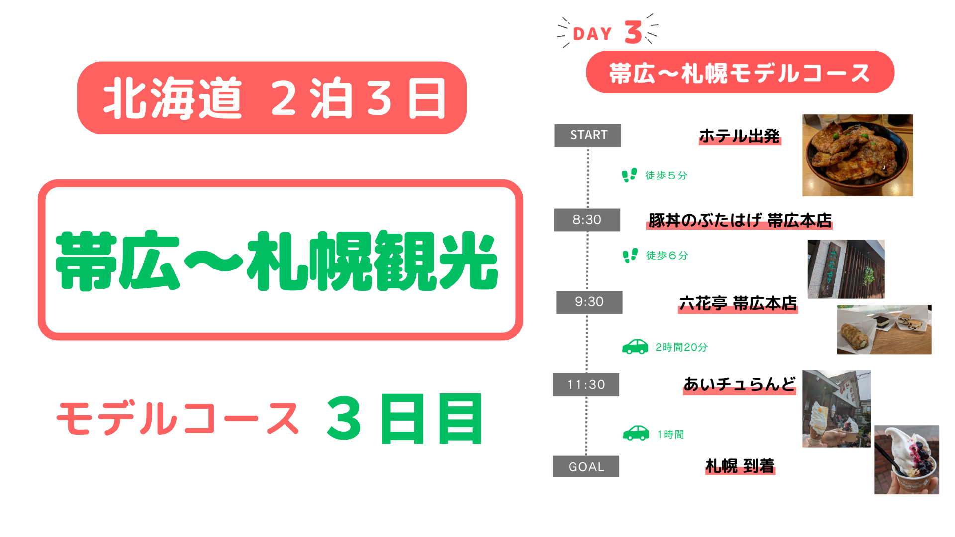 【帯広～札幌】北海道２泊３日モデルコース ３日目